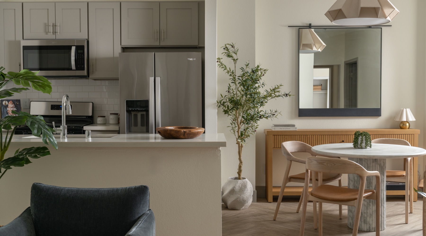 kitchen with stainless steel appliances